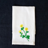 Linen Napkins - Embroidered - Norwegian Blooms