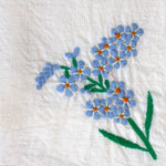 Linen Napkins - Embroidered - Norwegian Blooms