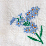 Linen Napkins - Embroidered - Norwegian Blooms