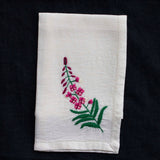 Linen Napkins - Embroidered - Norwegian Blooms