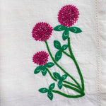 Linen Napkins - Embroidered - Norwegian Blooms