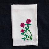 Linen Napkins - Embroidered - Norwegian Blooms