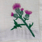 Linen Napkins - Embroidered - Norwegian Blooms