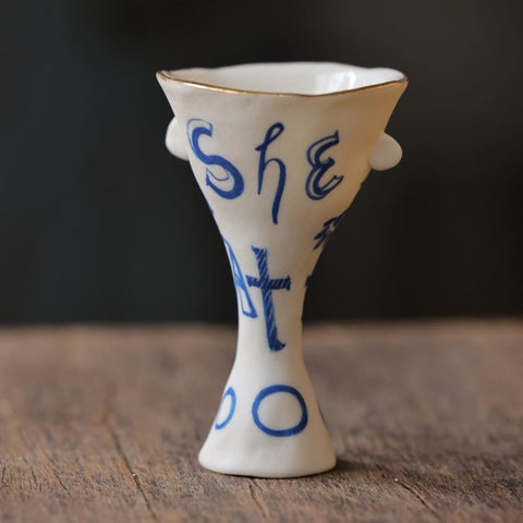 Sassy Park - Egg Cup - "She Smiled At The Good"