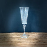 Pressed Crystal Champagne Flute - Timeless