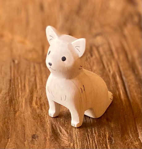 Japanese Carved Wooden Chihuahua