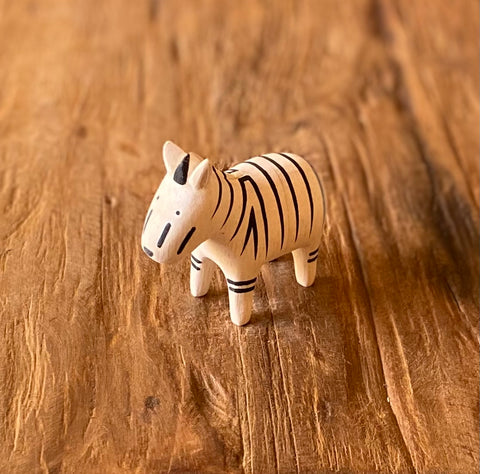 Japanese Carved Wooden Zebra