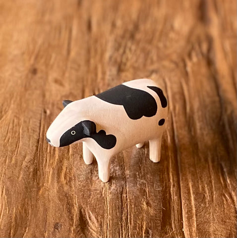 Japanese Carved Wooden Cow