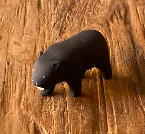 Japanese Carved Wooden Panther