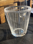Striped Hand Engraved Crystal Glasses