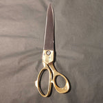 Brass Handled Steel Scissors - Left Handed