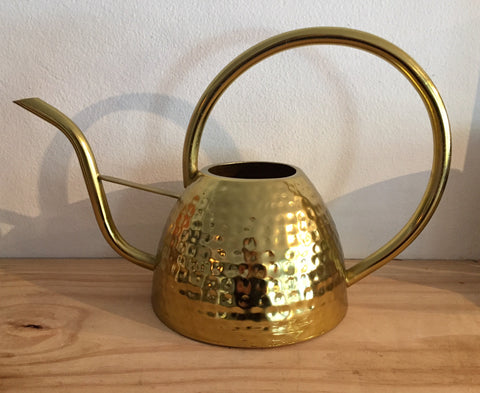 Textured Brass Watering Can
