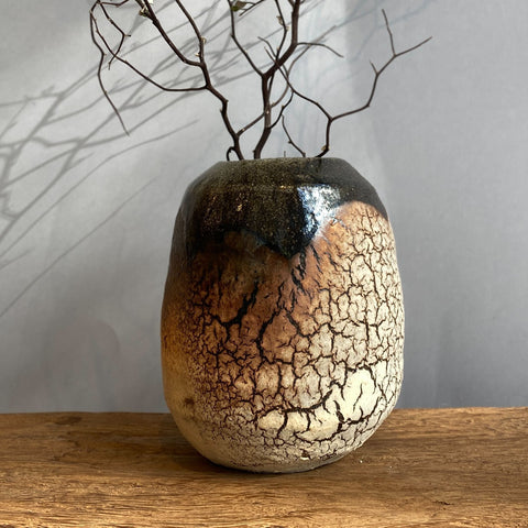Suvira McDonald - Rounded Wood Fired Vase #4