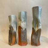Suvira McDonald - Tall Faceted Extruded Wood Fired Vases
