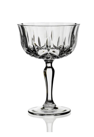 "Opera" Pressed Crystal Champagne Coupe