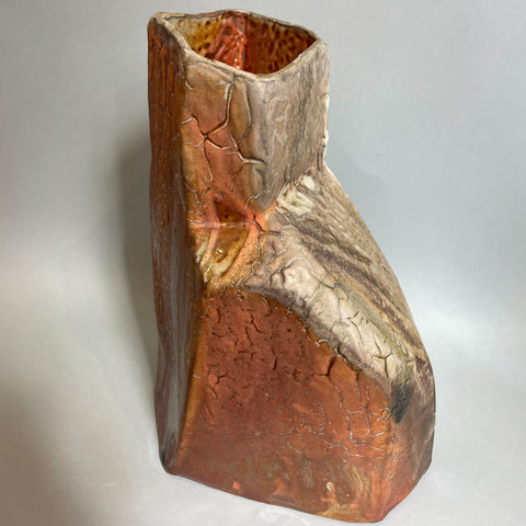 Suvira McDonald - Large Scale Faceted Wood Fired Vase #1
