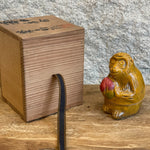Japanese Vintage Ceramic Monkey Kogo (Incense Container)
