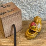 Japanese Vintage Ceramic Monkey Kogo (Incense Container)