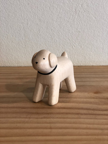 Japanese Carved Wooden Dog (poodle)