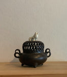 Japanese Incense Burner with Lion feature