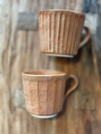 Terunobu Hirata - Fluted Shino Glaze Mugs