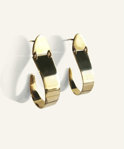 Pigna "Sabre" Gold Plated Earrings