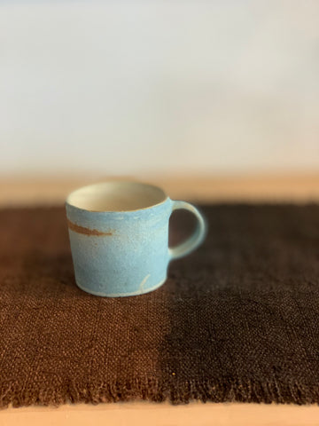 Duck Egg Blue Textured Mug